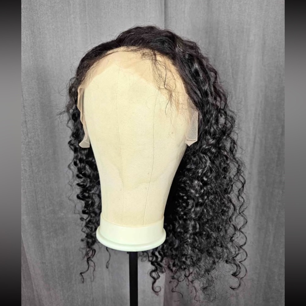 24" Deep Wave Human Hair Wig 13x6 HD Lace Front 180% Density Natural Preplucked